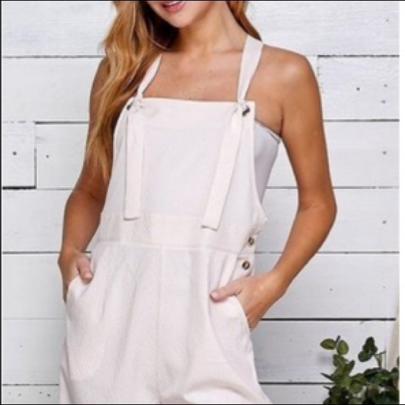 🎀NWT Pinstripe Romper/Striped Overalls/Jumper - Picture 8 of 13